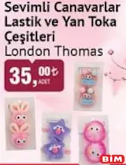 LONDON THOMAS SEVİMLİ CANAVARLAR LASTİK VE YAN TOKA ÇEŞİTLERİ